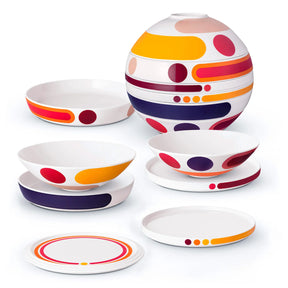 Jogo de Pratos em Porcelana 7 Peças