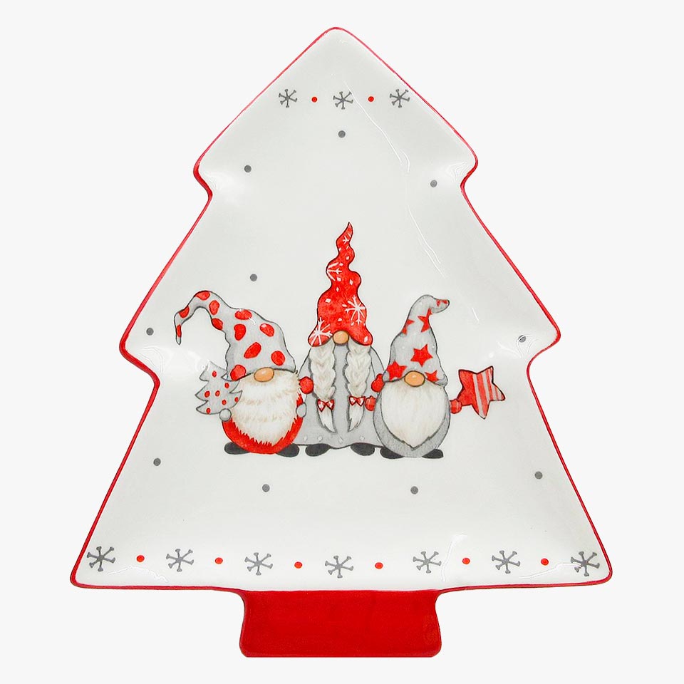 Conjunto de talheres Nordic Santa, pratos cerâmicos ocidentais Prato de lanche Presente de Natal criativo Copo de chaleira de chá em casa Frasco selado