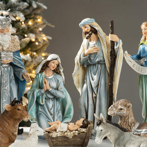 Conjunto de Figuras de Presépio Deluxe com 12 Peças