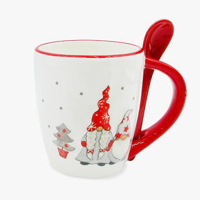 Conjunto de talheres Nordic Santa, pratos cerâmicos ocidentais Prato de lanche Presente de Natal criativo Copo de chaleira de chá em casa Frasco selado