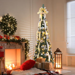 Árvore de Natal monta fácil Retrátil com Micro LED embutidos – 1,2m / 1,5m / 2,0m