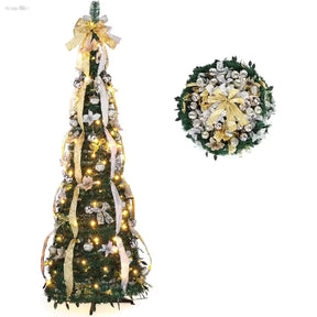 Árvore de Natal monta fácil Retrátil com Micro LED embutidos – 1,2m / 1,5m / 2,0m