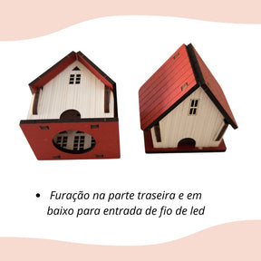 Vila Natalina completa com Igrejinha e Casinhas Enfeites