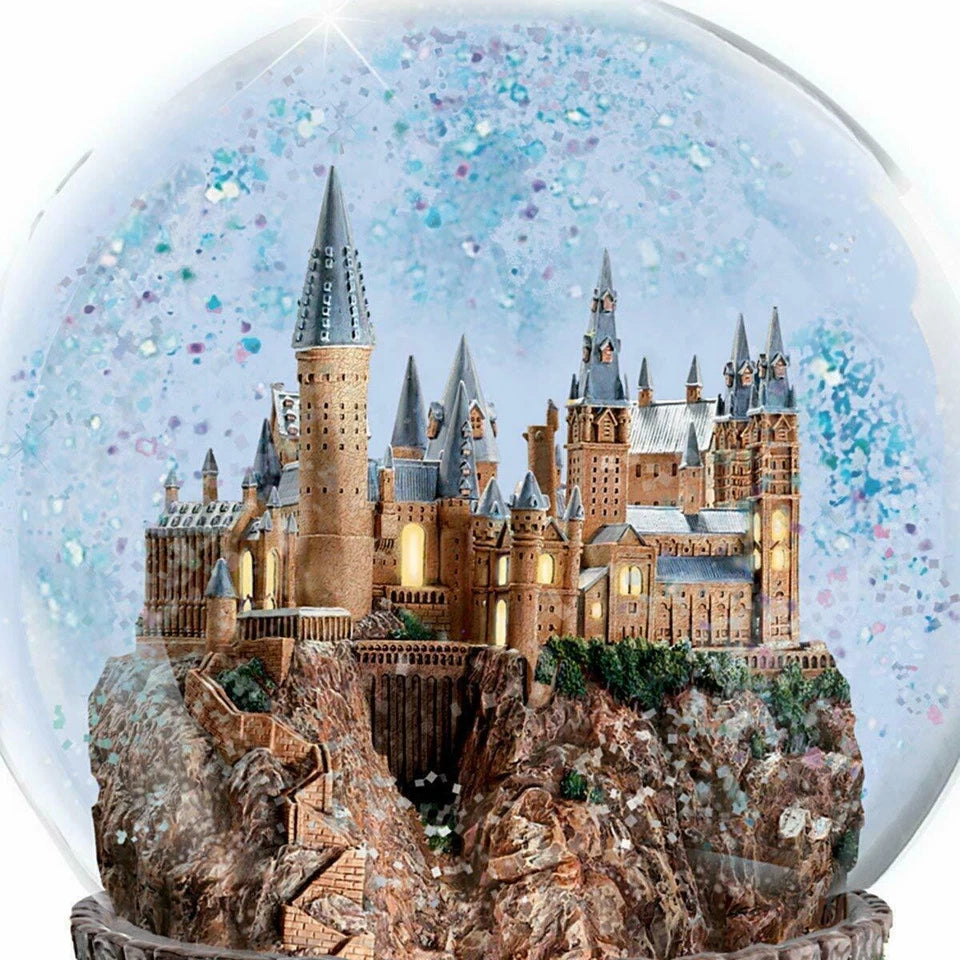 Globo de Neve musical HP com Trem Giratório