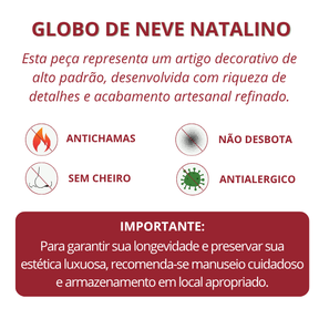 Vila de Natal com carros que dirigem MEGA Globo de Neve